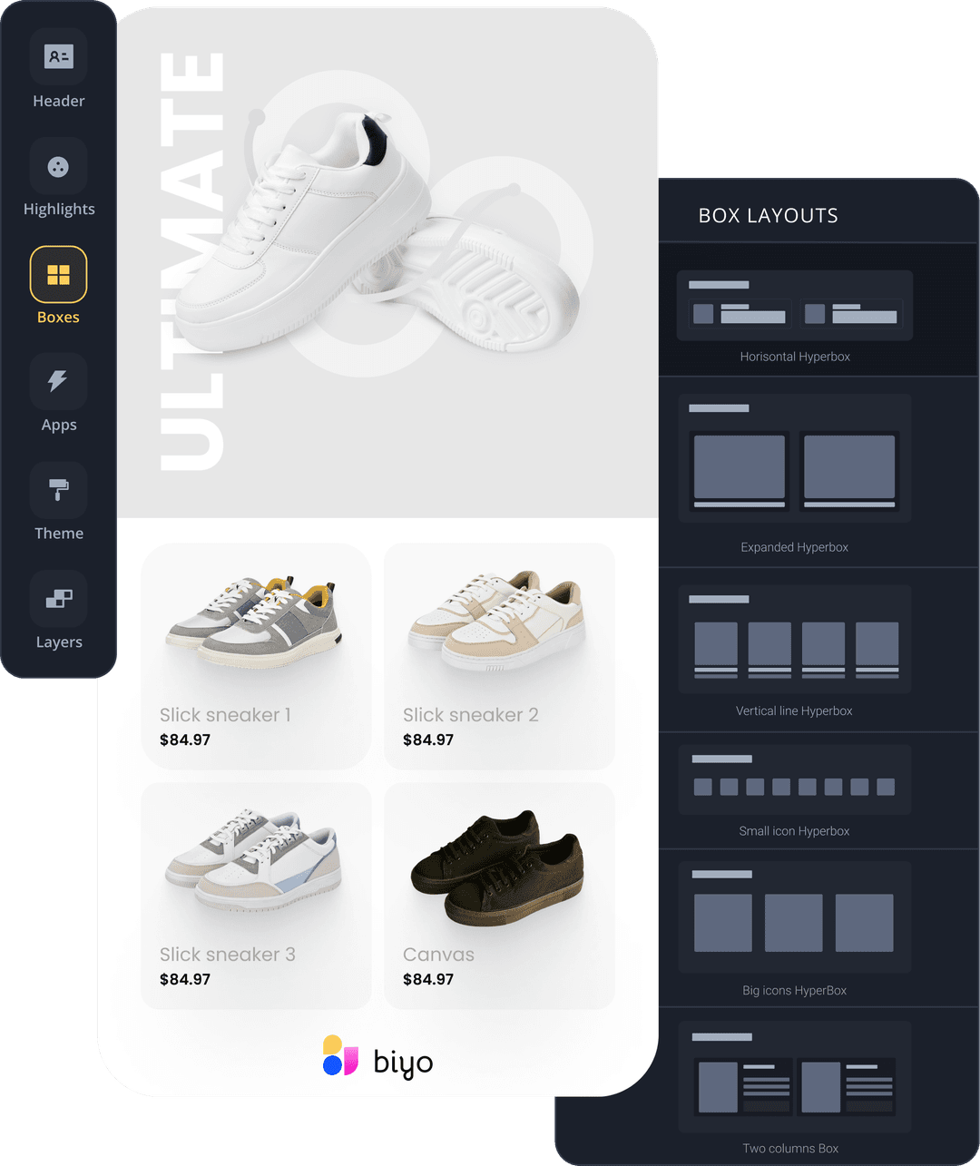 Biyo interface showing creation on multiple devices